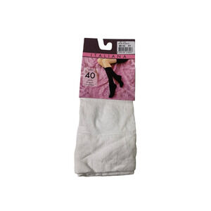 NEW ITALIANA White  Knee High Trouser Socks MICRO 40